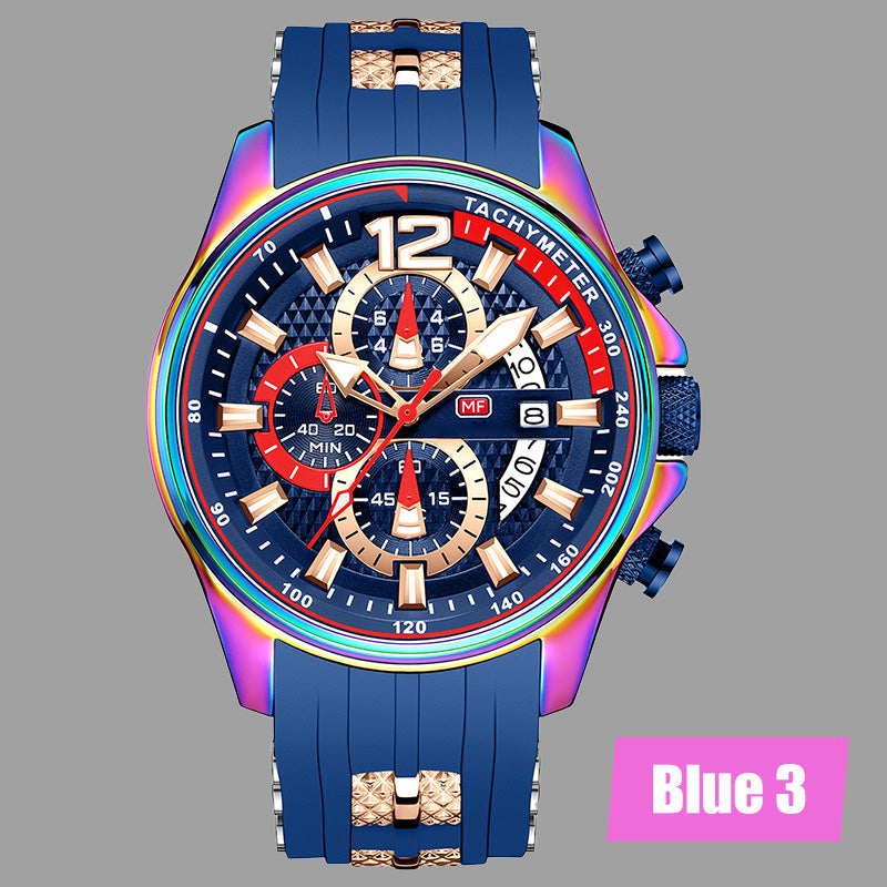 Mäns nattljus vattentät kvartsklocka