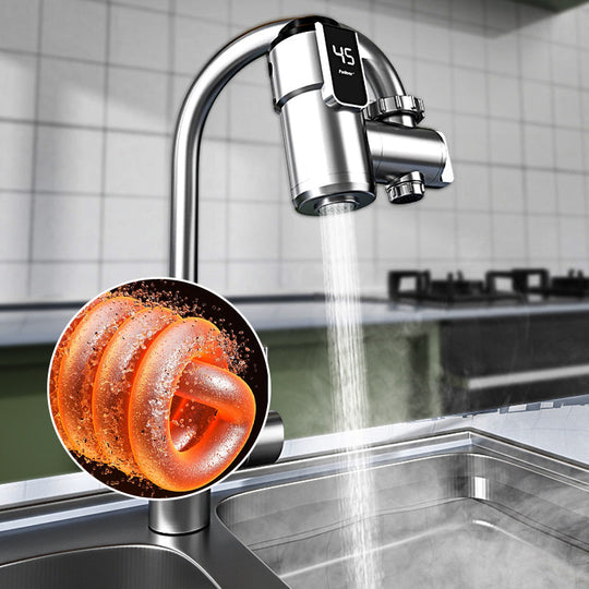 Bez inštalácie elektrický kohútik na teplú vodu s digitálnym displejom