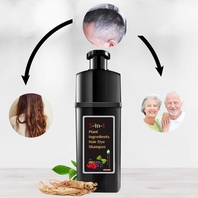 Šampon pro barvení vlasů s rostlinnými složkami - černý