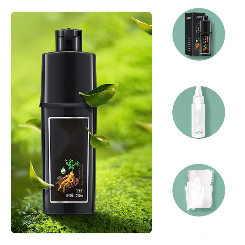 Šampon pro barvení vlasů s rostlinnými složkami - černý