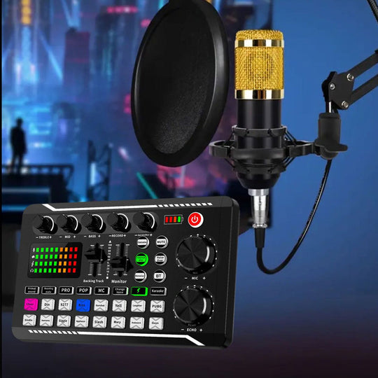 Live streaming audioset met microfoon