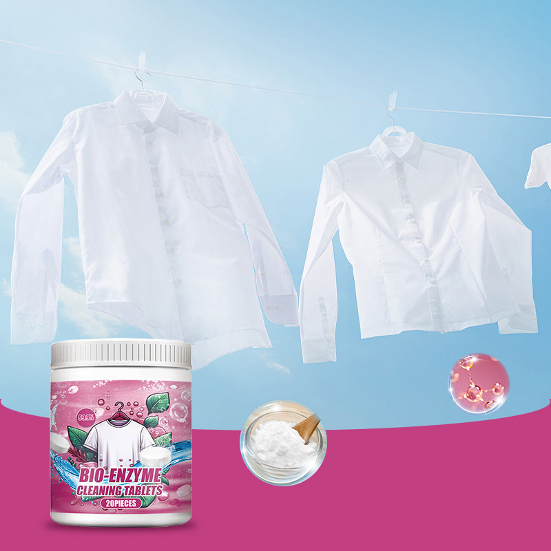 80% de desconto🔥Pastilhas Enzimáticas para Lavagem de Roupa - Pacote com 20 unidades