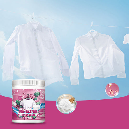 80% de desconto🔥Pastilhas Enzimáticas para Lavagem de Roupa - Pacote com 20 unidades