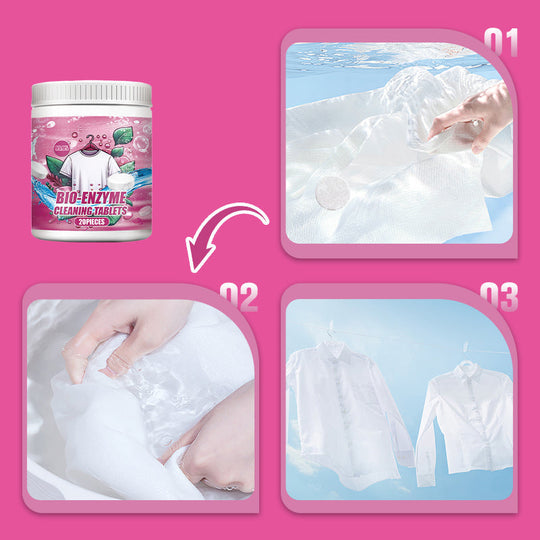 80% de desconto🔥Pastilhas Enzimáticas para Lavagem de Roupa - Pacote com 20 unidades