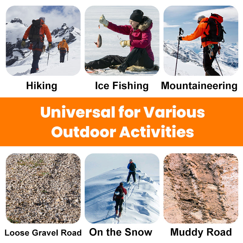 Grampos antiderrapantes para sapatos e botas ao ar livre