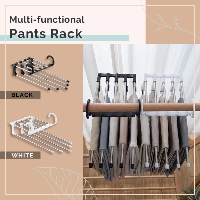 Household Multifunctional Telescopic Folding Multi-layer Pants Storage Rack