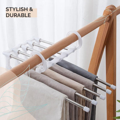 Household Multifunctional Telescopic Folding Multi-layer Pants Storage Rack