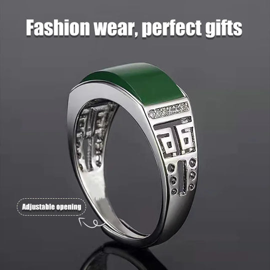 👍👍👍Adjustable Hetian Ring for Men and Women