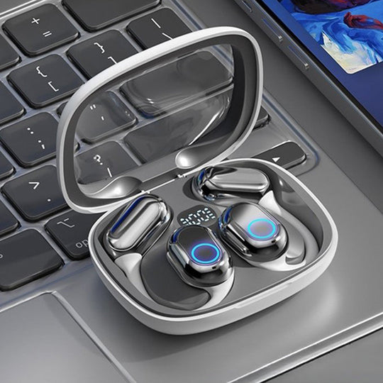 Juhtmeta Bluetooth-kõrvaklapid koos kõrvakonksudega (50% VÄLJAS).