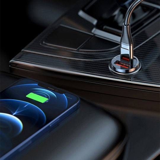 🔥Ultra-Fast Car Charger - Dual-Port PD & QC Fast Charging | 50% Off - Save More When You Buy More