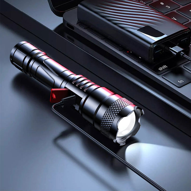 🔦 LED Strong Light Retractable Flashlight | Zoomable Beam & Adjustable Length🚀