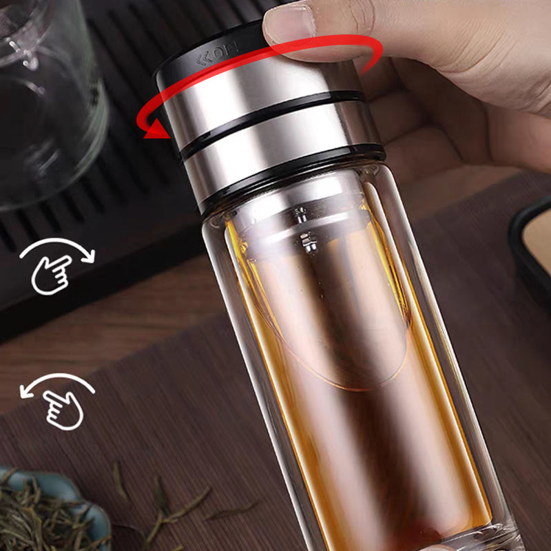 High-end glas-teflaske med infuser