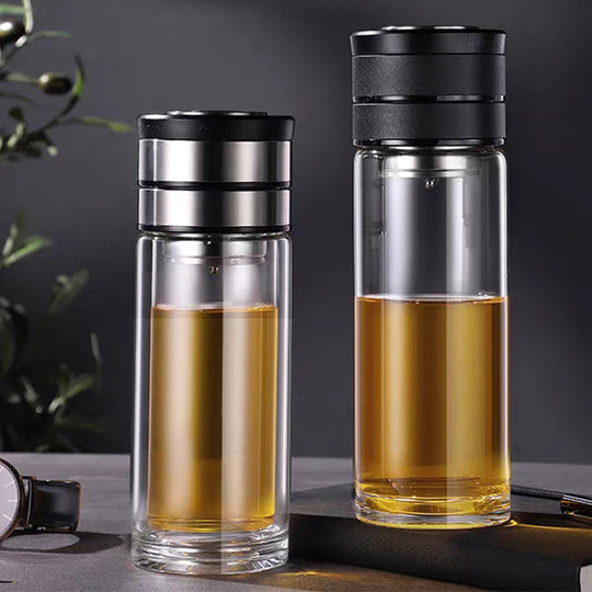 High-end glas-teflaske med infuser