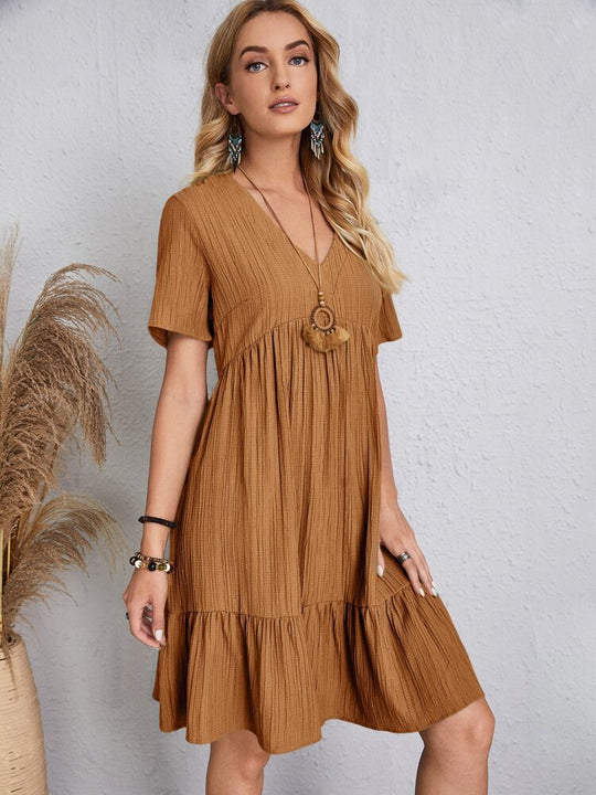 💝Hot Sale 49% Off🎁Retro V-neck Loose Casual DressRetro V-neck Loose Casual Dress