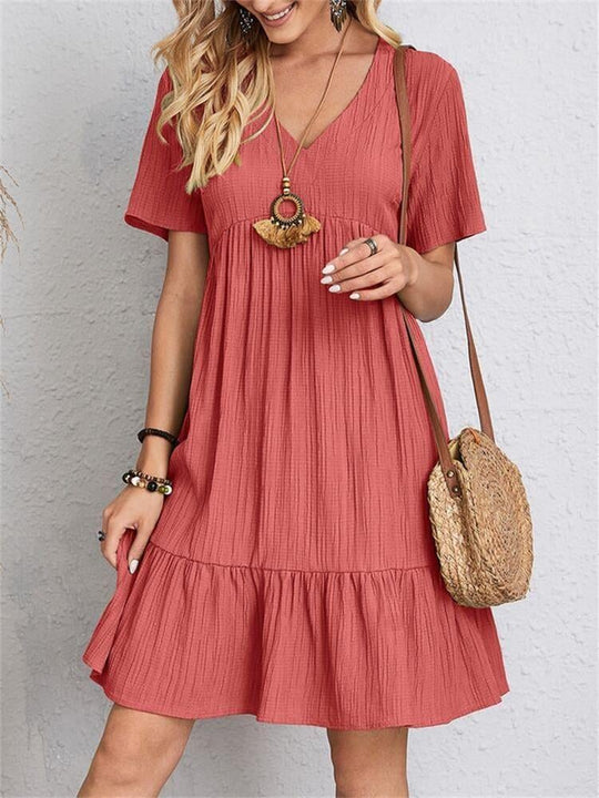 💝Hot Sale 49% Off🎁Retro V-neck Loose Casual DressRetro V-neck Loose Casual Dress