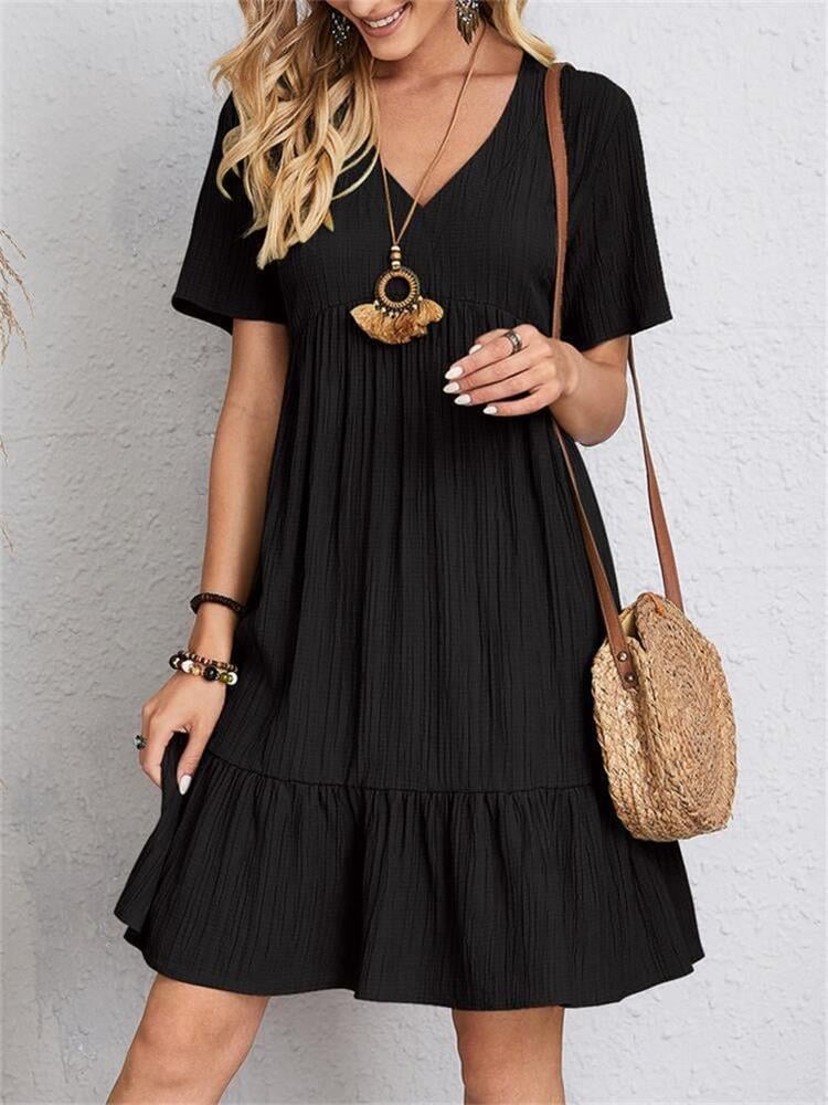 💝Hot Sale 49% Off🎁Retro V-neck Loose Casual DressRetro V-neck Loose Casual Dress