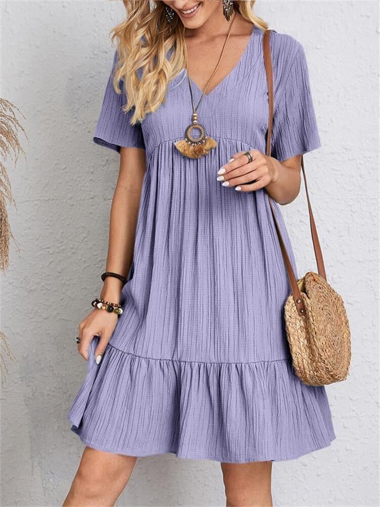 💝Hot Sale 49% Off🎁Retro V-neck Loose Casual DressRetro V-neck Loose Casual Dress