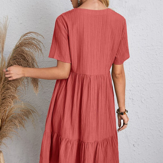 💝Hot Sale 49% Off🎁Retro V-neck Loose Casual DressRetro V-neck Loose Casual Dress