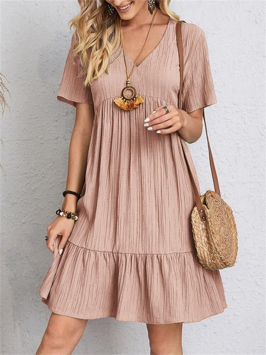 💝Hot Sale 49% Off🎁Retro V-neck Loose Casual DressRetro V-neck Loose Casual Dress