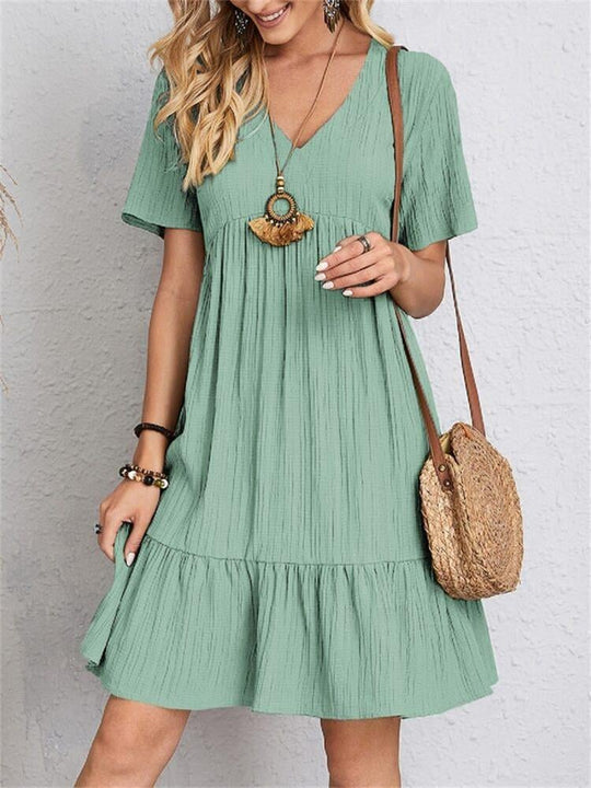 💝Hot Sale 49% Off🎁Retro V-neck Loose Casual DressRetro V-neck Loose Casual Dress