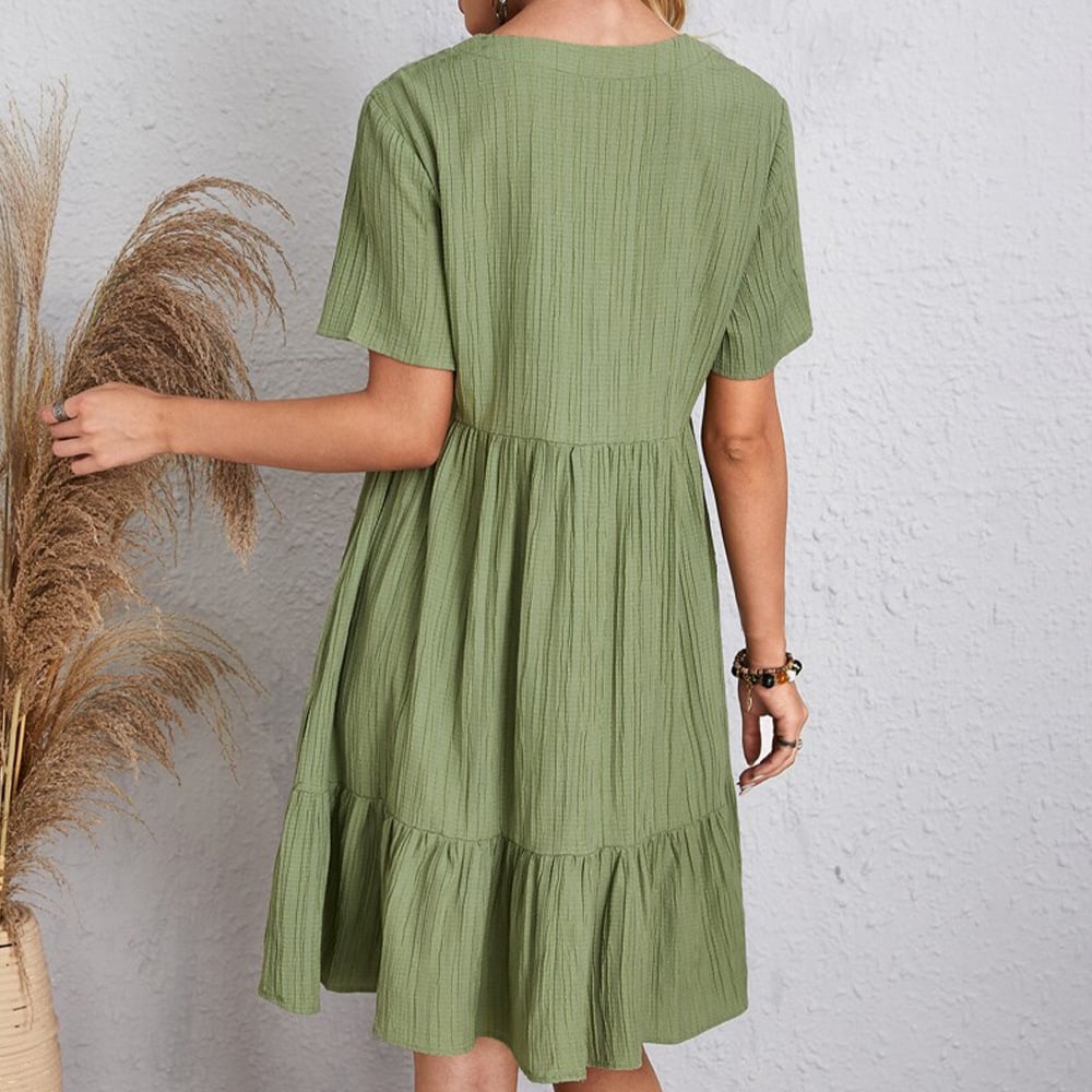 💝Hot Sale 49% Off🎁Retro V-neck Loose Casual DressRetro V-neck Loose Casual Dress