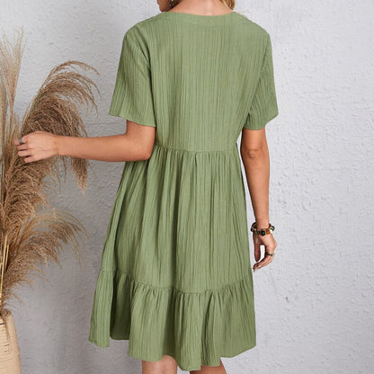 💝Hot Sale 49% Off🎁Retro V-neck Loose Casual DressRetro V-neck Loose Casual Dress