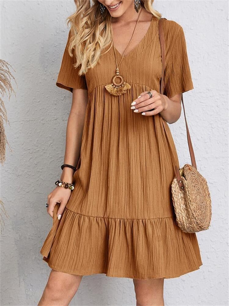 💝Hot Sale 49% Off🎁Retro V-neck Loose Casual DressRetro V-neck Loose Casual Dress
