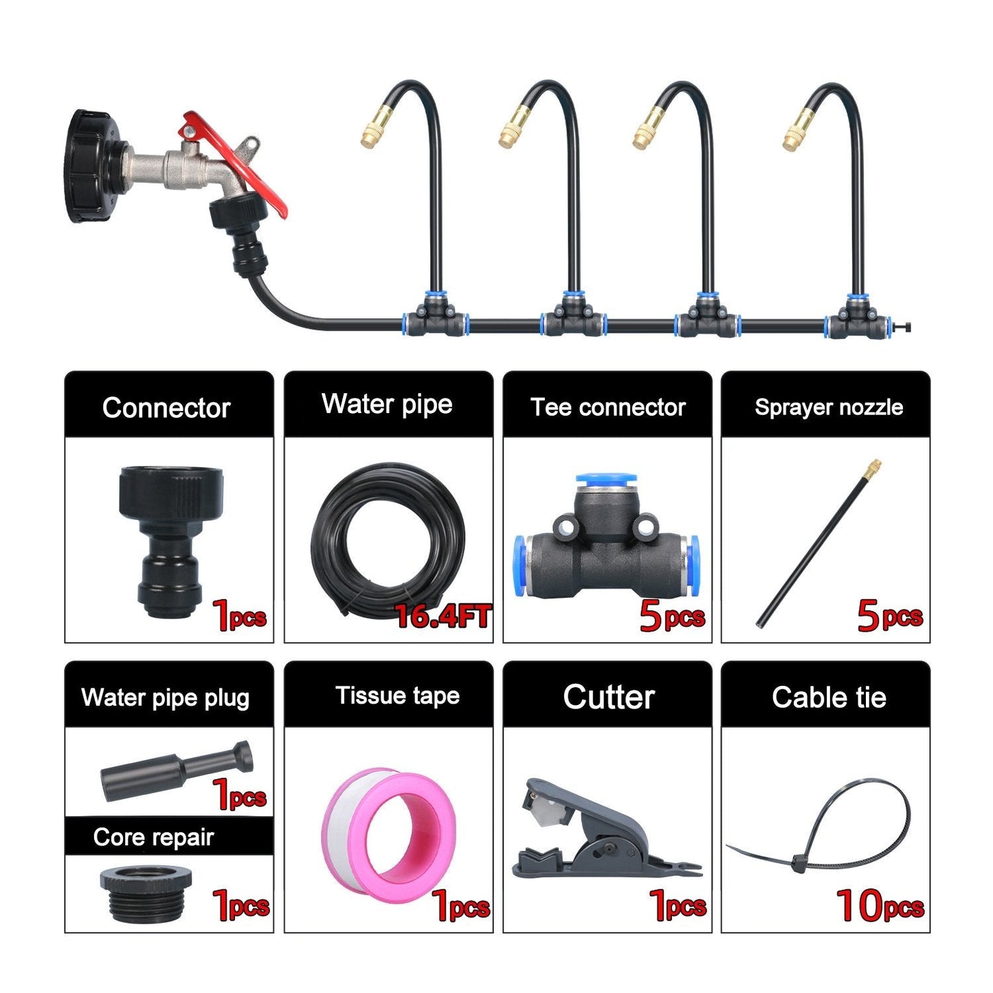 🔥LAST DAY SALE 50% OFF🚿360° Curved Garden Automatic Irrigation System