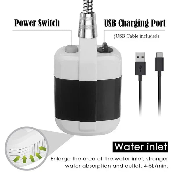 🚿Portable Camping Shower with Adjustable Flow