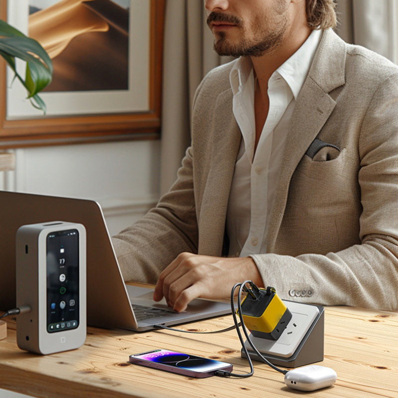 🔥Hot sale 50% OFF🔌80W Fast Charging Phone Charger Block with Retractable 80cm Type-C Cable