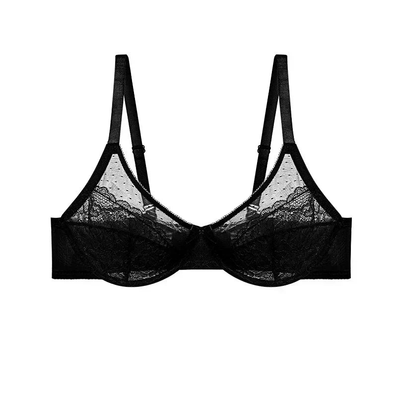 💕Lacsper Daisy minimizer Bra Floral Lace Unlined Comfort Non-Padded Full Coverage Plus Size Underwire with Supportive Under Band Comfortable Fit