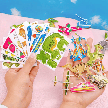 🧩60% OFF! ✨ 2025 Educational 3D Cartoon Puzzle - 57 Interlocking Pieces with Vibrant Characters for Creative Learning 🎨👧