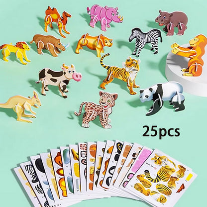 🧩60% OFF! ✨ 2025 Educational 3D Cartoon Puzzle - 57 Interlocking Pieces with Vibrant Characters for Creative Learning 🎨👧