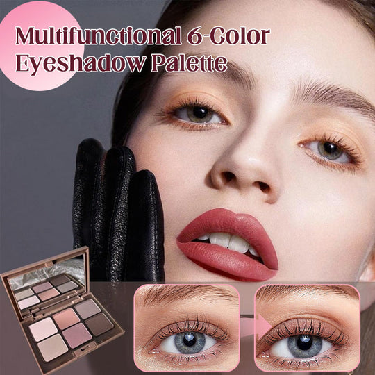 Daudzfunkcionāla 6 krāsu acu ēnu palete