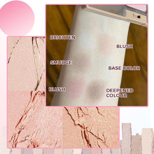 Daudzfunkcionāla 6 krāsu acu ēnu palete