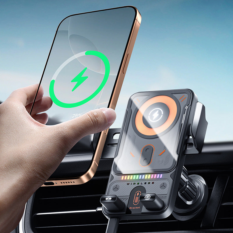 🔥HOT SALE 50% OFF🎁⚡Over 50,000 sold! 📱Smart 2-in-1 Car Rotating Mobile Phone Holder & Wireless Charger⚡