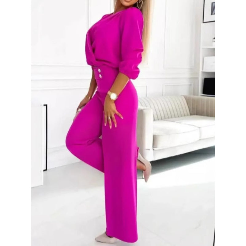 🌸New Arrival 50%OFF💖 Women's Fashion V-Neck Top and Pants Set