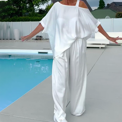 ⏰2025 NEW SALES - 50% OFF🔥Women's Soft Casual Top and Wide-Leg Set