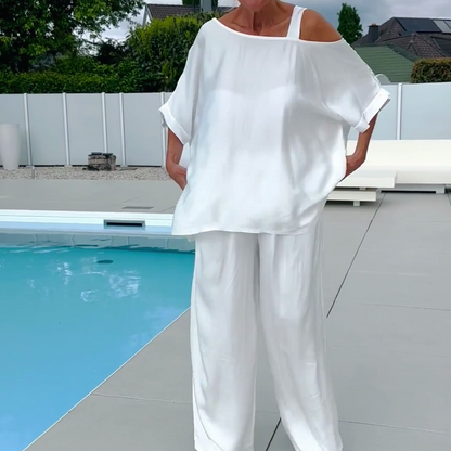 ⏰2025 NEW SALES - 50% OFF🔥Women's Soft Casual Top and Wide-Leg Set