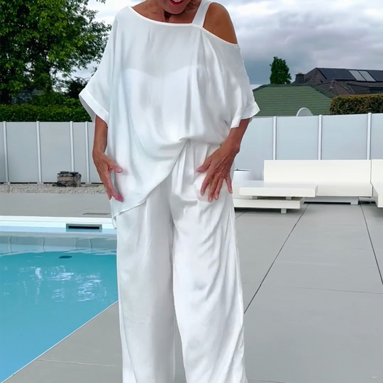 ⏰NOVINKY V PRODEJI 2025 - SLEVA 50 %🔥Dámský měkký ležérní top a souprava s širokými nohavicemi