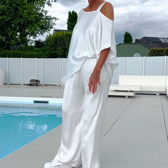 ⏰NOVINKY V PRODEJI 2025 - SLEVA 50 %🔥Dámský měkký ležérní top a souprava s širokými nohavicemi