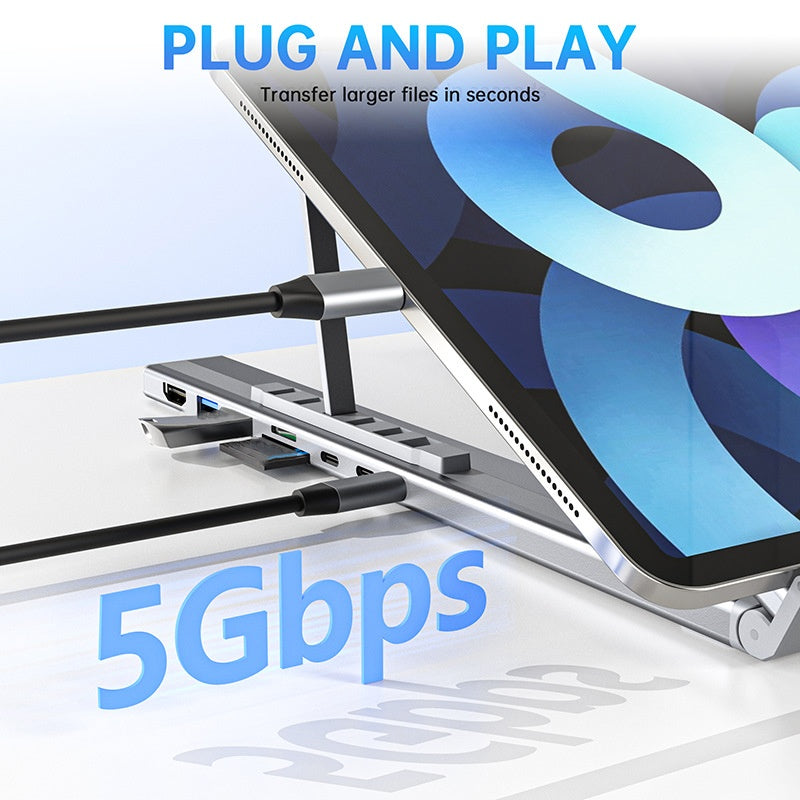 🏆 USB-C Docking Station Laptop Stand with 4K HDMI⚡