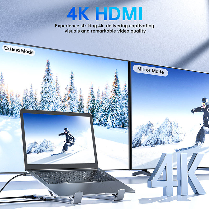 🏆 USB-C Docking Station Laptop Stand with 4K HDMI⚡