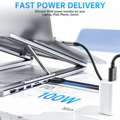 🏆 USB-C Docking Station Laptop Stand with 4K HDMI⚡