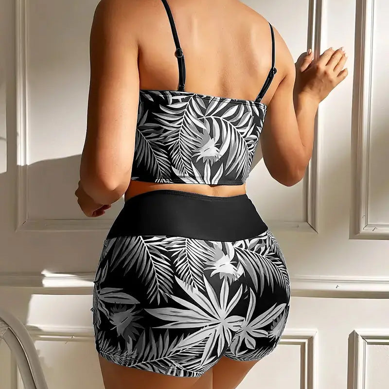 🎁Women’s Printed Two-Piece Swimsuit🌙 Free £15 Moon & Star Necklace with order!