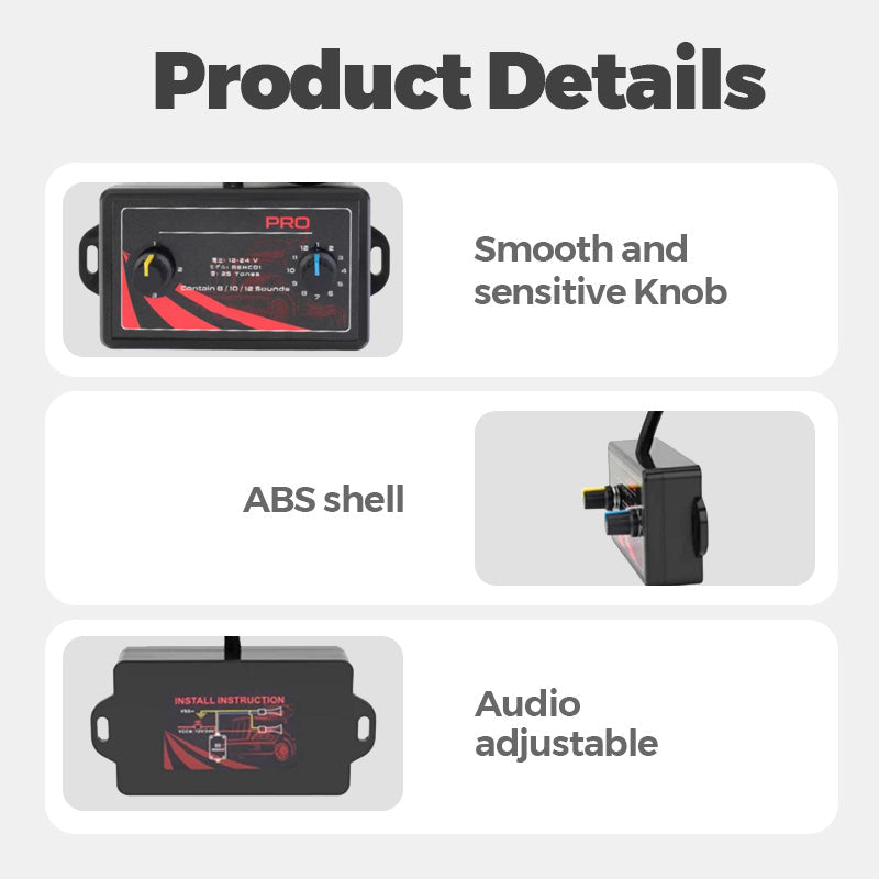 🔥 Гореща разпродажба 2025 с 49% отстъпка🔥Многотонов контролен панел за клаксон с 25 звука