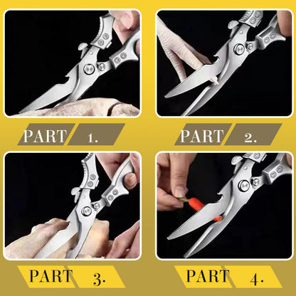 🔥 2025 Hot Sale 🔥Safe Multi-Functional Stainless Steel Kitchen Scissors