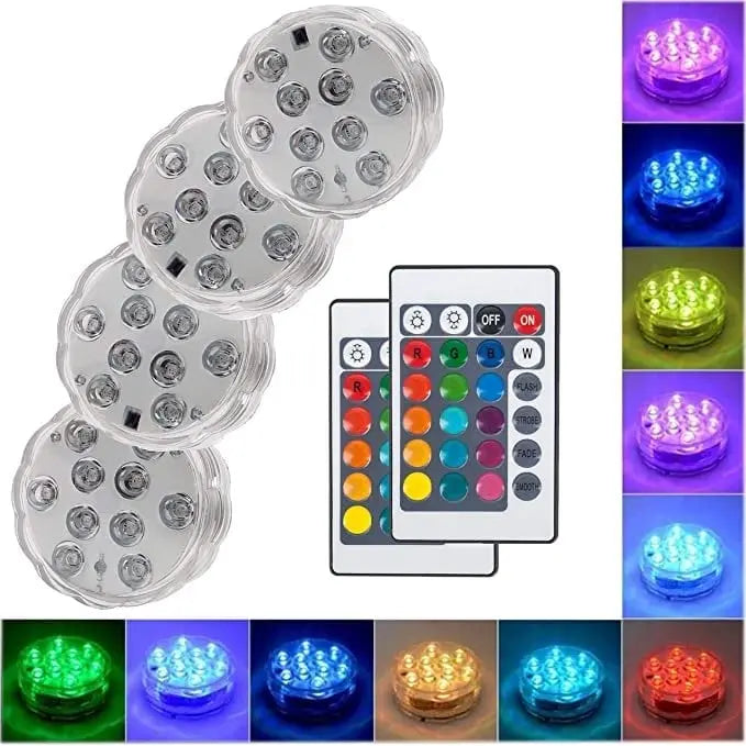 💥LIMITED-TIME 50% OFF! 🌈Submersible LED Pool Lights (RF Remote Control )