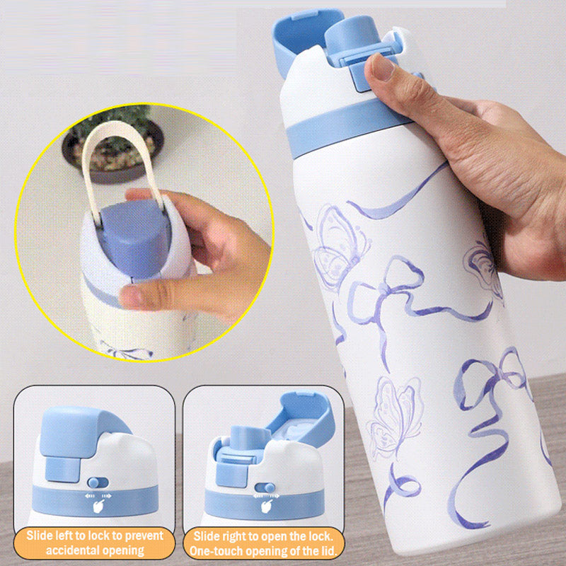 💖LuvSip™ – Softcore Sips Edition💖 32oz Portable Insulated Mug with Straw