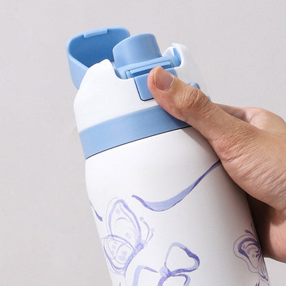 💖LuvSip™ – Softcore Sips Edition💖 32oz Portable Insulated Mug with Straw